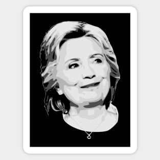 Hillary Clinton Black and White Sticker